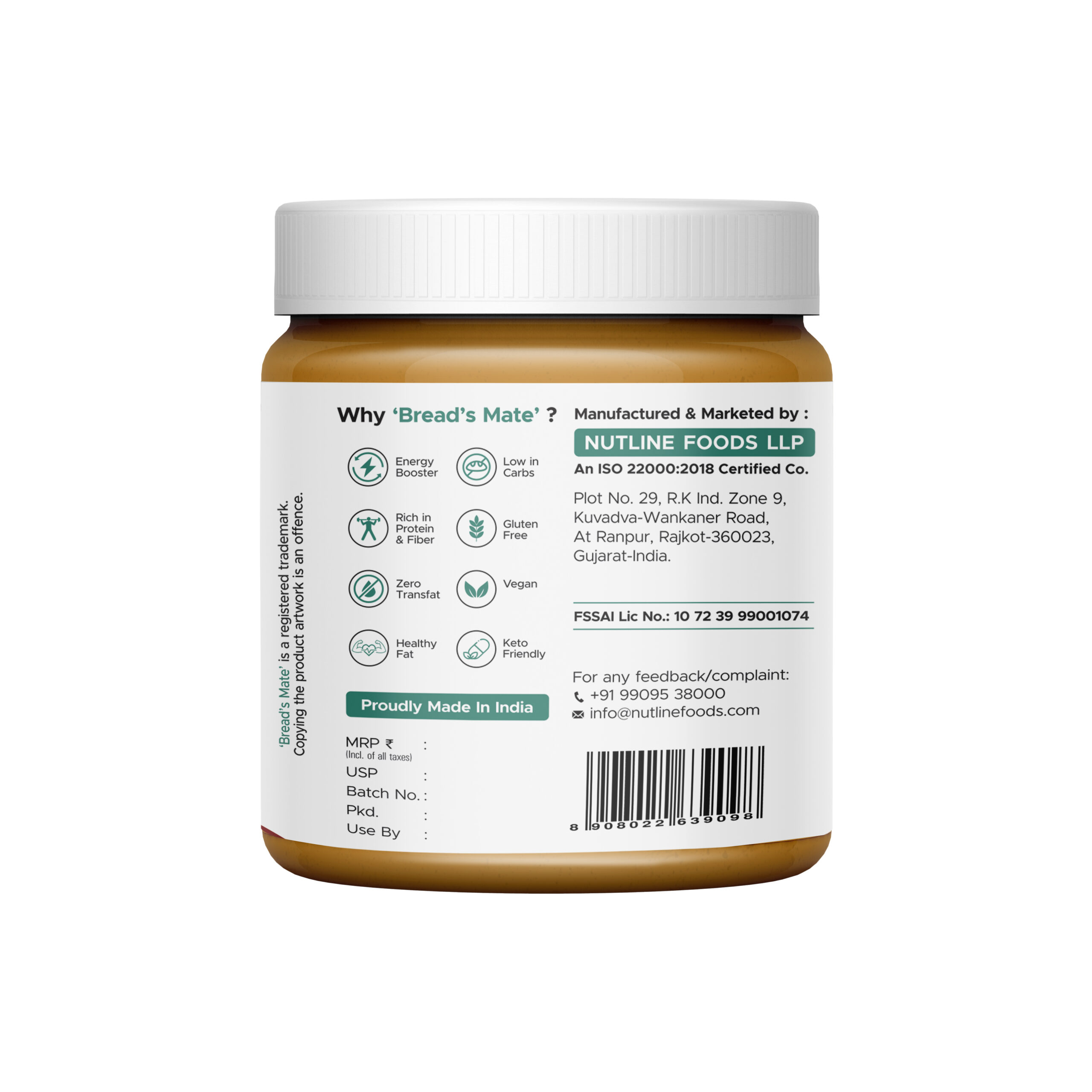 Crunchy peanut butter India with protein and fiber – Nutline Foods